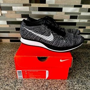 Men’s Nike Flyknit Racer - Black/White (Cookies and Cream)